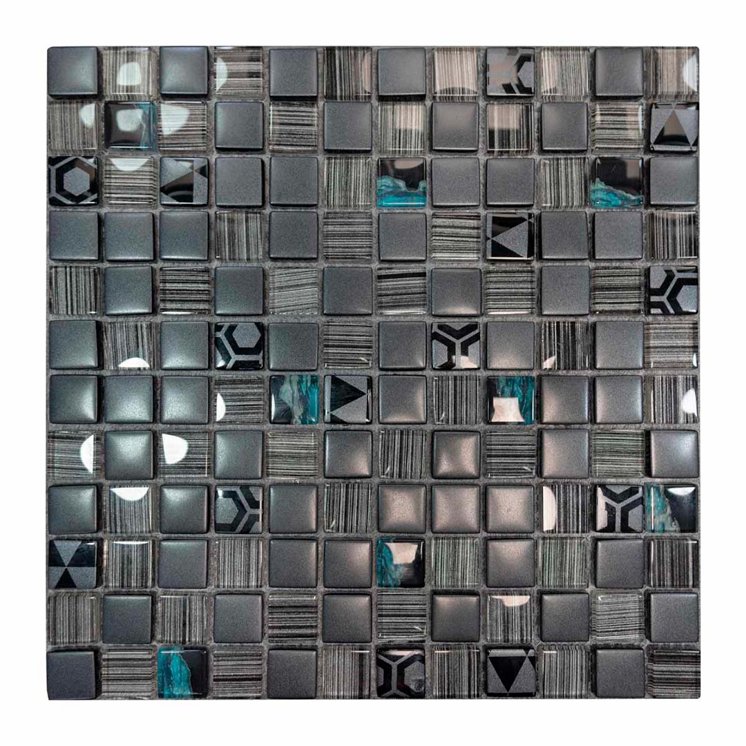 Mosaico Bliss Negro 30 X 30 cms.