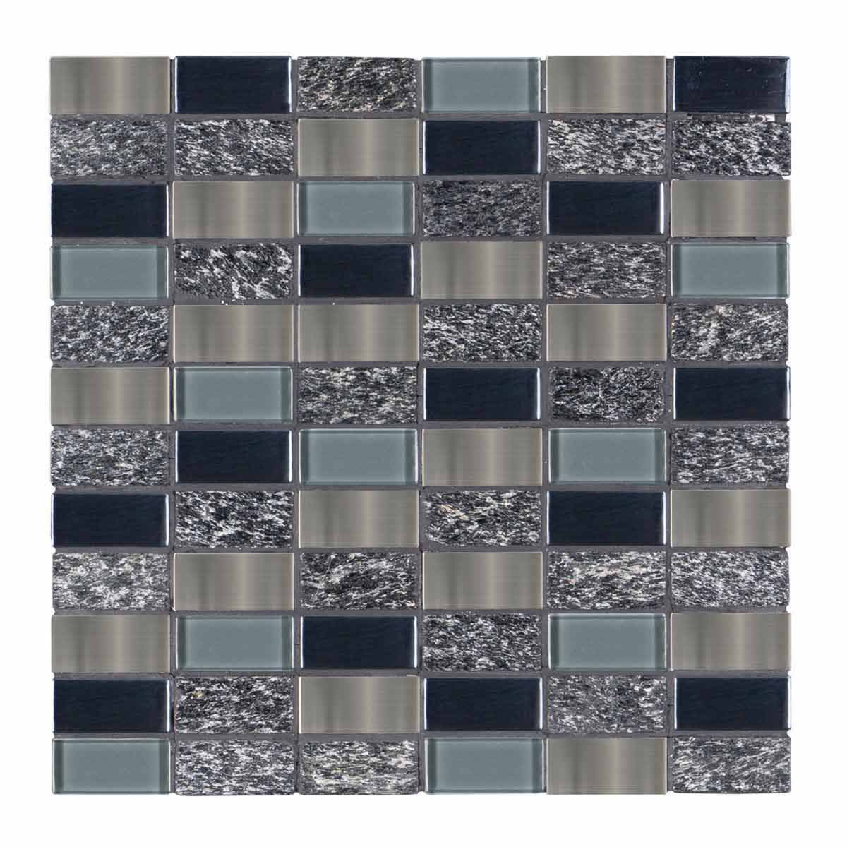 Mosaico Caradra Negro 30×30 cm.