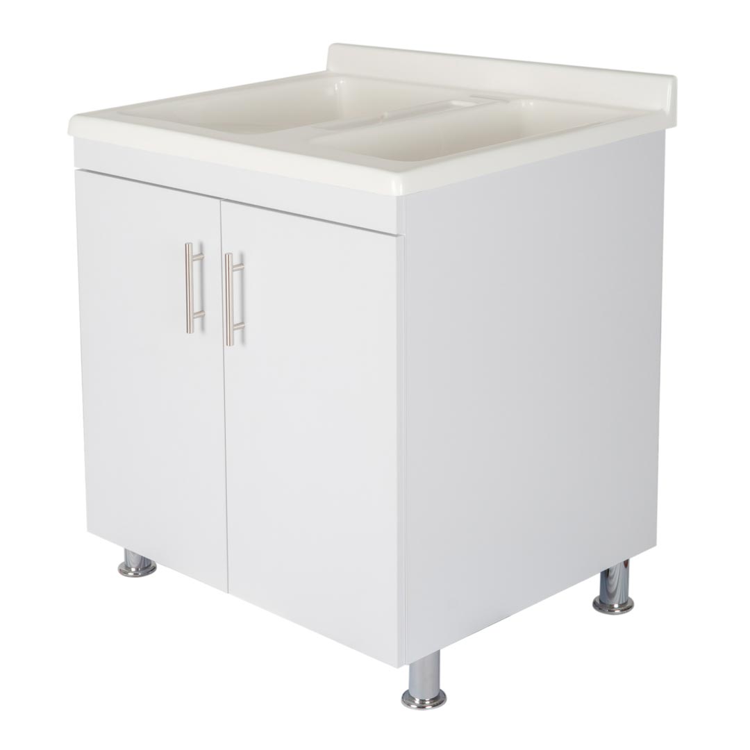 Mueble para lavadero en fórmica 78×58 cms. de 2 puertas con división Blanco