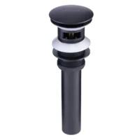 156608-1200-1200 Desagüe De Push Metalico Con Rebose De 40cm Negro