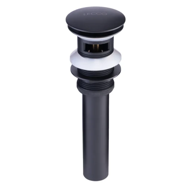 Desagüe De Push Metalico Con Rebose De 40cm Negro
