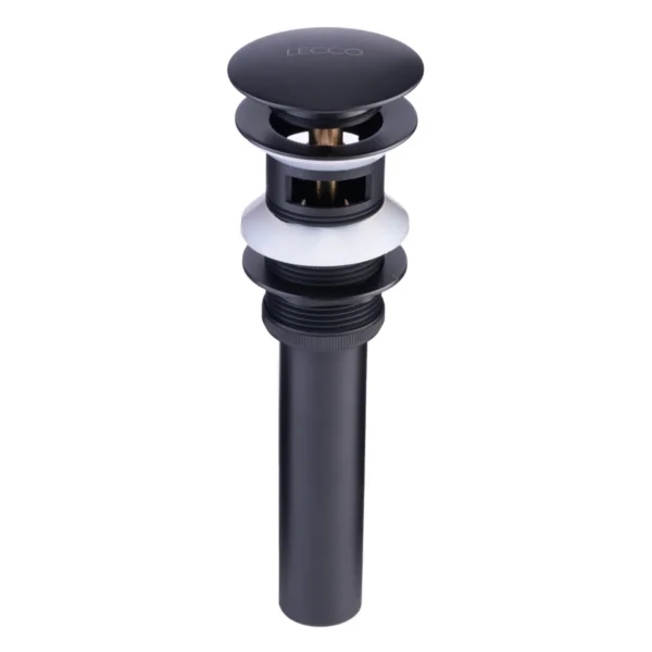 Desagüe De Push Metalico Con Rebose De 40cm Negro
