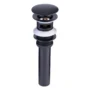 Desagüe De Push Metalico Con Rebose De 40cm Negro