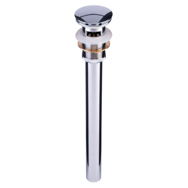 156775-1200-1200 Desagüe De Push Metalico Con Rebose De 48cm Cromo