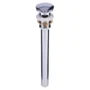 156775-1200-1200 Desagüe De Push Metalico Con Rebose De 48cm Cromo