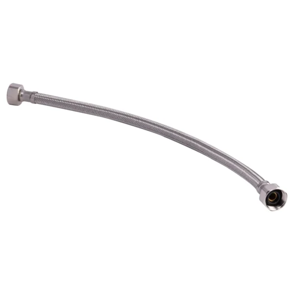 157526-1200-1200 Acople De 1/2 x 1/2 x 40cm En Acero Para Lavamanos/sanitario