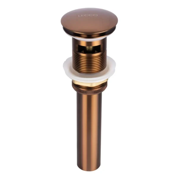Desague De Push Metalico Con Rebose De 40cm Rosa Mate