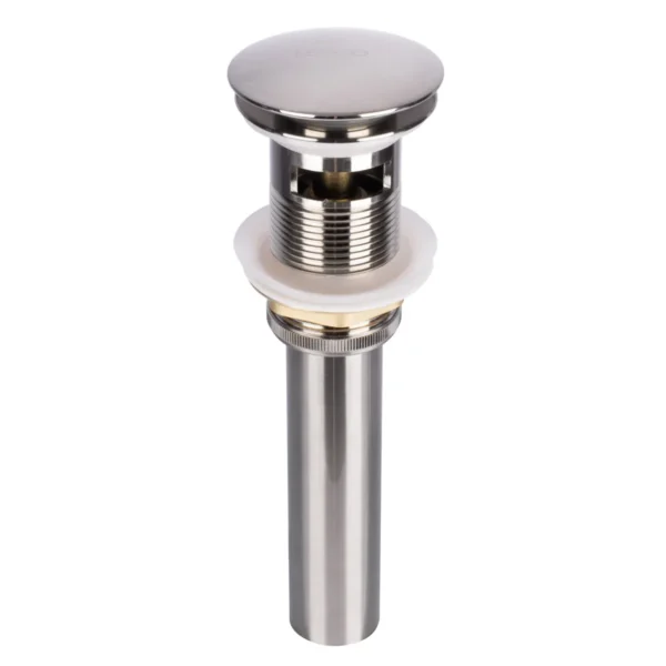 161718-1200-1200 Desagüe De Push Metalico Con Rebose De 40cm Niquel