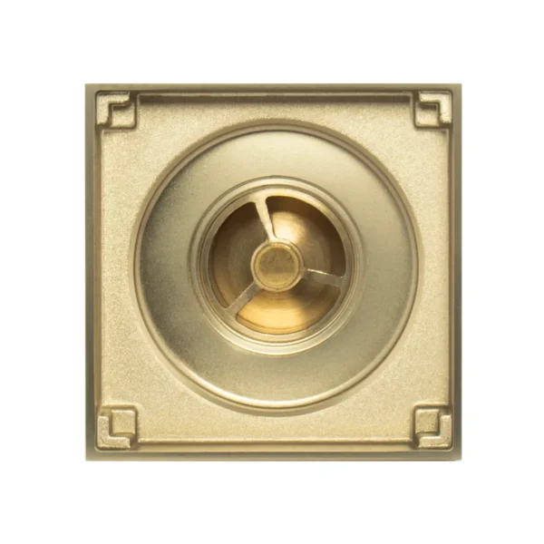 Rejilla Piso Cuadrada Box Oro Mate 10x10