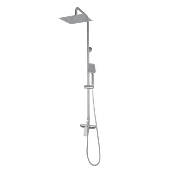 164741-1200-1200 Ducha Expuesta Hopper Niquel