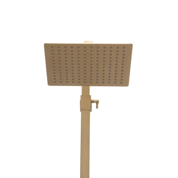 164747-1200-1200 Ducha Expuesta Kuadrat Oro Mate