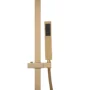 164750-1200-1200 Ducha Expuesta Kuadrat Oro Mate