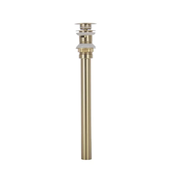 164857-1200-1200 Desagüe De Push Metalico Sin Rebose De 40cm Oro Mate