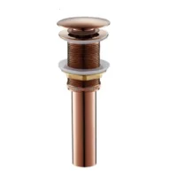 166612-1200-1200 Desagüe De Push Metálico Sin Rebose Rosa Brillante
