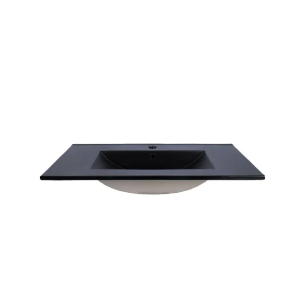 166628-1200-1200 Lavamanos En Porcelana De Sobreponer Tivoli Black Mate 81x46.5x19 cm