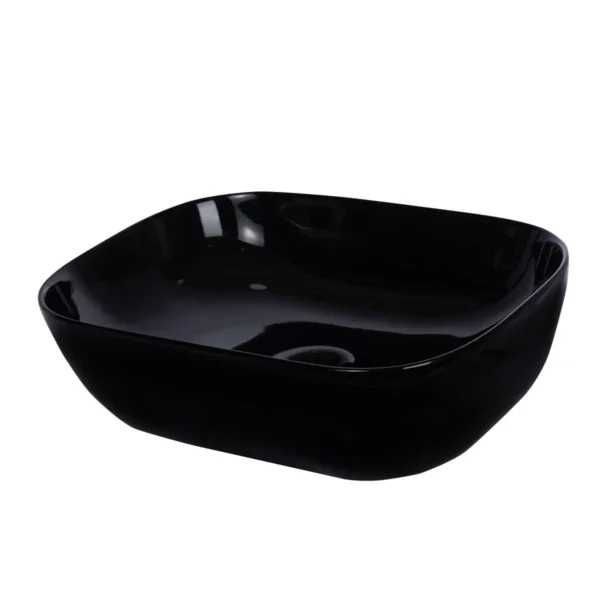 Lavamanos Vessel Bacino Negro Brillante 45.5x32.5x 13.5 cm