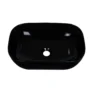 Lavamanos Vessel Bacino Negro Brillante 45.5x32.5x 13.5 cm
