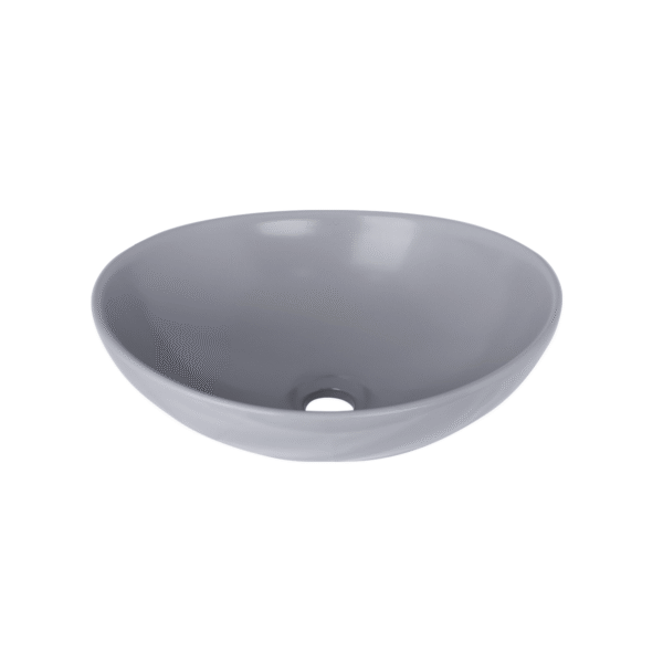 Lavamanos Vessel Ikaria Oval Gris Mate 40.5X33X14.9 cm