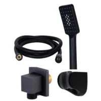 Kit Teleducha Con Manguerta Soporte y Alimentador Negro