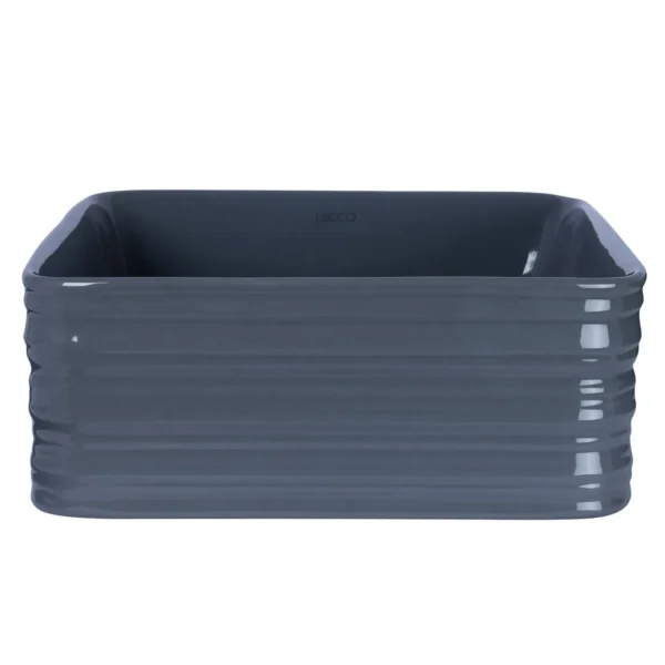 166757-1200-1200 Lavamanos Amalfi Gris Tipo Vessel En Porcelana 39x39x15.5 cm