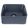 166758-1200-1200 Lavamanos Amalfi Gris Tipo Vessel En Porcelana 39x39x15.5 cm