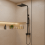 167378-1200-1200 Ducha Expuesta Kuadrat Negra