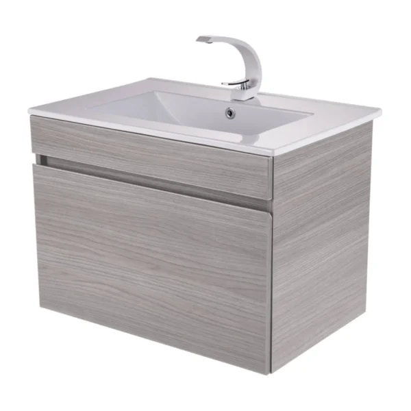 167422-1200-1200 Mueble Madecor Everest Gris Con Placa Lavamanos Poceta Centro 80 x 45 cm