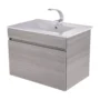167422-1200-1200 Mueble Madecor Everest Gris Con Placa Lavamanos Poceta Centro 80 x 45 cm