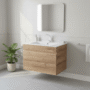 Mueble Madecor Everest Roble Claro Con Placa Lavamanos 70 x 46 cm