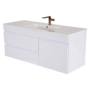 167442-1200-1200 Mueble Poliuretano Maui Blanco Con Placa Lavamanos Poceta Centro 120 x 46 cm