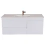 167443-1200-1200 Mueble Poliuretano Maui Blanco Con Placa Lavamanos Poceta Centro 120 x 46 cm