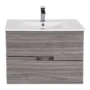 Mueble Madecor Amaro Gris Con Placa Lavamanos Poceta Centro 70 x 46 cm