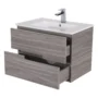 Mueble Madecor Amaro Gris Con Placa Lavamanos Poceta Centro 70 x 46 cm