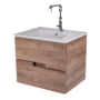 Mueble Madecor Amaro Roble Claro Con Placa Lavamanos Poceta Centro 60 x 45 cm