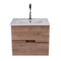 Mueble Madecor Amaro Roble Claro Con Placa Lavamanos Poceta Centro 60 x 45 cm