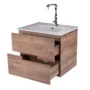 Mueble Madecor Amaro Roble Claro Con Placa Lavamanos Poceta Centro 60 x 45 cm