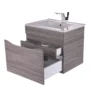 Mueble Madecor Ario Gris Con Placa Lavamanos Poceta Centro 60 x 45 cm