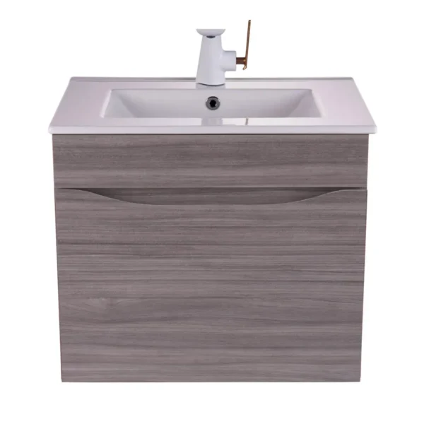 Mueble Madecor Ario Gris Con Placa Lavamanos Poceta Centro 60 x 45 cm
