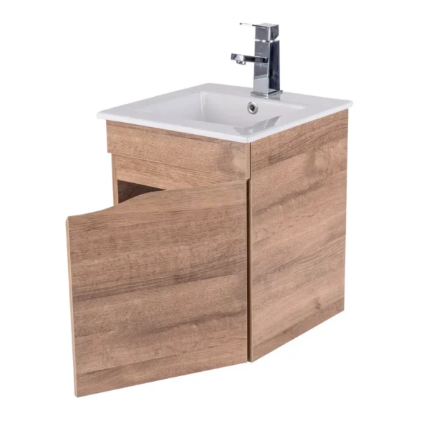 Mueble Madecor Trend Roble Claro Con Placa Lavamanos Poceta Centro 40.5 x 40.5 cm