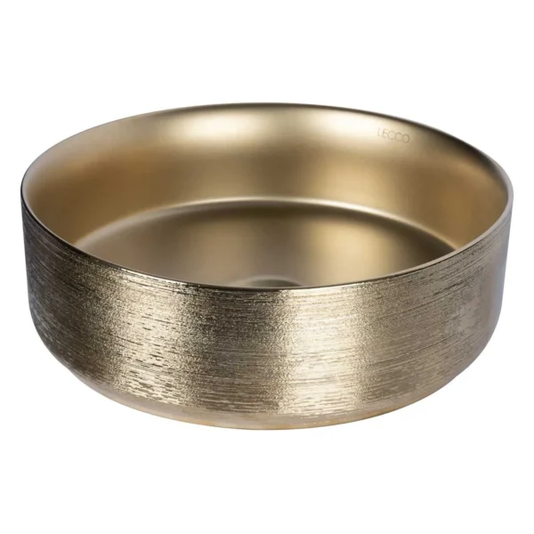 Lavamanos Galileo Gold Tipo Vessel En Porcelana 36.5x36.5x12.5 cm