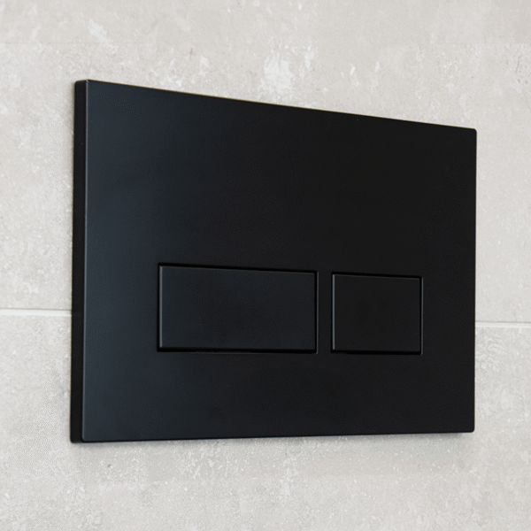 Panel De Descarga Negro Para Sanitario Suspendido