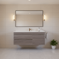 Mueble Madecor Maui Gris Con Placa Lavamanos 120 x 46 cm
