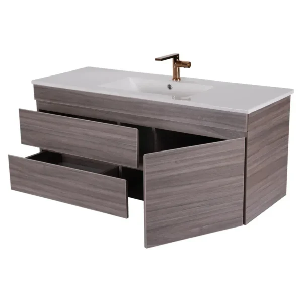 169568-1200-1200 Mueble Madecor Maui Gris Con Placa Lavamanos 120 x 46 cm
