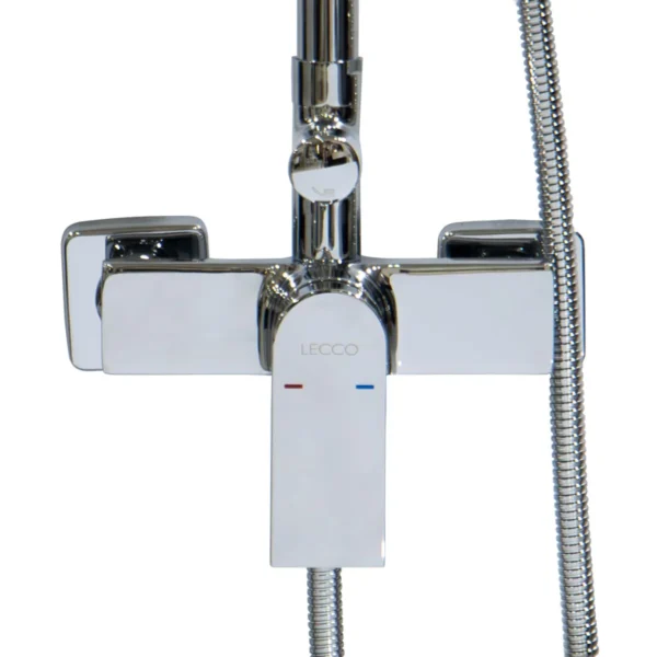 169754-1200-1200 Ducha Expuesta Pissana Cuadrada Cromo