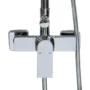 169754-1200-1200 Ducha Expuesta Pissana Cuadrada Cromo