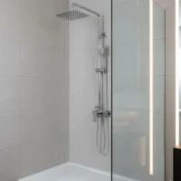 169755-1200-1200 Ducha Expuesta Pissana Cuadrada Cromo