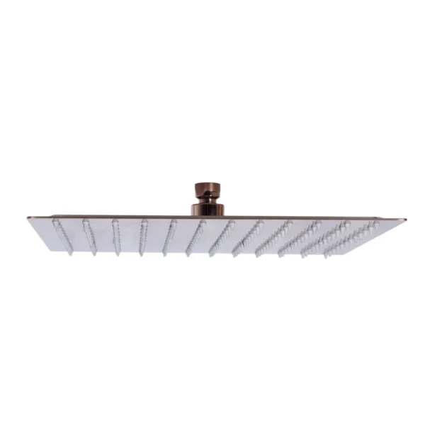169761-1200-1200 Kit De Regadera Cuadrada 30cm+brazo a Techo 12cm Rosa Brillante