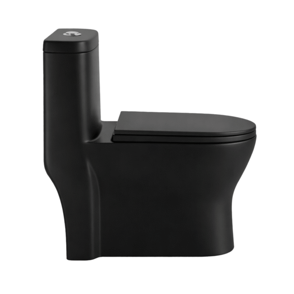 Sanitario One-piece Bellagio Negro Mate Descarga 1000 Gramos Con Anillo De Cera Conex 1/2