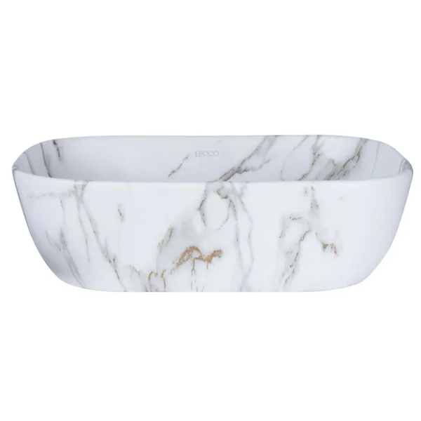 170552-1200-1200 Lavamanos Roma Blanco Tipo Vessel En Porcelana 45.5x32.5x13.5 cm