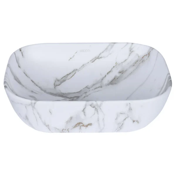 170553-1200-1200 Lavamanos Roma Blanco Tipo Vessel En Porcelana 45.5x32.5x13.5 cm
